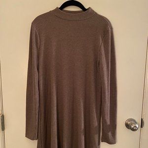 mock turtle neck, long-sleeve, dress